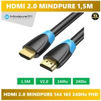 Gambar Kabel HDMI Vention 2.0 144hz 240hz full HD HDMI 2.0 Cable 2 Meter - KINSEDA 1.5M dari Triple E Abbasy undefined 1 Tokopedia