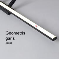 Gambar Lampu Hias Strip Panjang dengan Lampu Plafon Minimalis Lampu Sorot Lampu Plafon LED - 80cm-tiga warna dari Santi Nshop undefined 2 Tokopedia