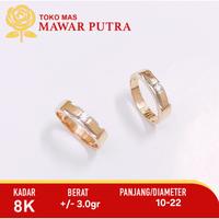 Gambar cincin nikah couple emas 8K - Model 3 dari Rosegoldid undefined 2 Tokopedia