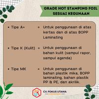 Gambar Kertas Foil / Hotprint / Hot Stamping Foil / Poly Rainbow Hologram B05 dari Fokus Utama Kreasindo undefined 3 Tokopedia