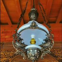Gambar lampu gantung hias ANTIK, lampu JOGLO, RESTO JAWA BETAWI DIAMETER 35CM - Hitam dari Damar Antik undefined 1 Tokopedia