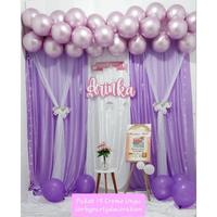 Gambar Dekorasi Aqiqah Graduation Wisuda backdrop khitan Birthday ulang tahun Tedak siten DIY pasang sendiri (09) - Green crome dari AYUMA MARKETT undefined 2 Tokopedia