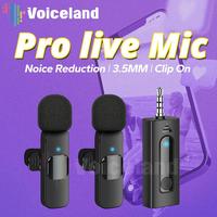 Gambar terlaris 【3 In 1 Pro Mic】3.5mm Mikrofon Nirkabel Lavalier Mic Portabel Audio Video Pembuatan Rekaman Wireless Microphone HP Clip On 2 Mic Untuk IPhone Android Kamera Komputer Laptop Live Vlog Video Recording Game Mobile YouTube Interview Tiktok dari ridhomu001 undefined 1 Tokopedia