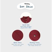 Gambar HEYTIMMY - SAN Shirt / Kemeja Polos Basic Anak Laki Laki Lengan Panjang Formal Katun/ Warna Hitam Putih Tosca Maroon / Umur 3 4 5 6 8 10 12 14 tahun - WHITE, 3-4 tahun dari Heytimmy undefined 2 Tokopedia