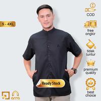 Gambar Baju Koko Pria Dewasa Lengan Pendek Terbaru Model Polos Series Daud Kemko Original Arra Muslim Oxford Denim Kerah Shanghai - Maroon, S dari Injection Project undefined 4 Tokopedia