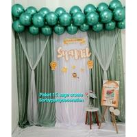 Gambar Dekorasi Aqiqah Graduation Wisuda backdrop khitan Birthday ulang tahun Tedak siten DIY pasang sendiri (09) - Green crome dari AYUMA MARKETT undefined 5 Tokopedia