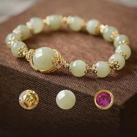 Gambar Gelang giok wanita hijau gelang batu giok asli china Gelang manik manik gelang feng shui membawa Kekayaan Keberuntungan - 1pc dari STORE BEAUTY1 undefined 2 Tokopedia