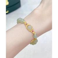 Gambar Gelang giok wanita hijau gelang batu giok asli china Gelang manik manik gelang feng shui membawa Kekayaan Keberuntungan - 1pc dari STORE BEAUTY1 undefined 4 Tokopedia