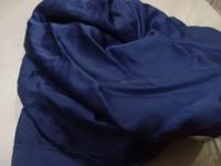 Gambar Kain Perca Tencel Sutera Biru Dongker - 42x275cm dari Linon ID undefined 2 Tokopedia