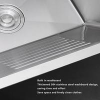 Gambar DV002 Laundry basin with washboard Balcony 304 stainless steel laundry sink 50/55/60*45*22cm Optional with faucet set single sink dari JimmyCar undefined 2 Tokopedia