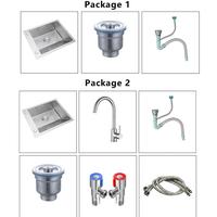Gambar DV002 Laundry basin with washboard Balcony 304 stainless steel laundry sink 50/55/60*45*22cm Optional with faucet set single sink dari JimmyCar undefined 4 Tokopedia