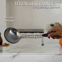 Gambar Sutil Susuk Spatula Tebal Stainless Fry Skimmer Panjang 33cm - Centong Sup dari Mamajul Kitchenwares undefined 3 Tokopedia