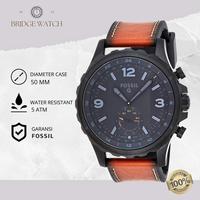 Gambar Jam Tangan Pria Fossil Hybrid FTW1114 Smartwatch Analog Nate Dark Brown Leather Strap Kulit Original dari Bridge Watch undefined 1 Tokopedia