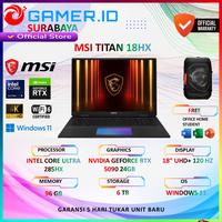 Gambar Laptop Gaming MSI Titan 18HX Intel Core Ultra 9 285HX GeForce RtX 5090 24G RAM 64 GB SSD 6TB Windows 11 + Officce Home Student 18" Inch UHD+ MiniLED 120 Hz - W11, Unit Only  dari Gamer ID Surabaya undefined 1 Tokopedia