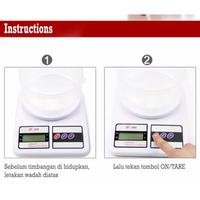 Gambar TIMBANGAN DAPUR DIGITAL SF-400 / TIMBANGAN KUE DIGITAL 10KG / ELECTRONIC PORTABLE SCALE / ALAT PENGUKUR KUE TEPUNG BAHAN LCD / ALAT UKUR BAHAN KUE / WARNA PUTIH WHITE MENGGUNAKAN BATERAI A3 AAA dari Mitra Utensils undefined 4 Tokopedia