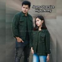 Gambar Tergacor JAKET JEANS OVERSIZE PRIA WANITA ARMY DENIM JINS POLOS HIJAU GREEN BAHAN TEBAL ATASAN COWOK CEWEK Terbaik dari Mallmorning02 undefined 2 Tokopedia