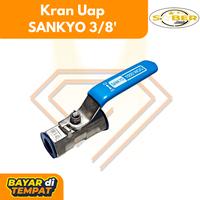 Gambar Ball Valve Sankyo 3/8" SS 316 Kran Sparepart Boiler Setrika Uap - Kran + Nepel dari Workshop Permata Shanum undefined 1 Tokopedia