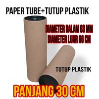 Gambar 6,3 cm x 100 cm paper core dengan tutup plastik atas bawah - 10 cm dari adbira selongsong undefined 4 Tokopedia