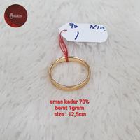 Gambar cincin ukir emas kadar 70% berat 1gram size : 12,5cm dari Toko Mas Mahkota undefined 1 Tokopedia