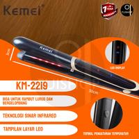 Gambar Kemei KM 2219 catokan rambut infrared 2in1 Lurus dan Curly catok dari fuishop undefined 1 Tokopedia