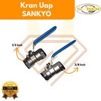 Gambar Ball Valve Sankyo 3/8" SS 316 Kran Sparepart Boiler Setrika Uap - Kran + Nepel dari Workshop Permata Shanum undefined 2 Tokopedia