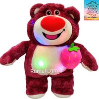 Gambar Boneka Lotso Bear Strawberry Toy Beruang Mainan Mewah Lampu LED Hadiah Bubble Dolls dari leastore_ undefined 1 Tokopedia