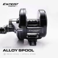 Gambar Expert Graphite Apex Overhead Fishing Reel LEFT & RIGHT | Pancing Jigging & Dasaran Saltwater Game - METAL GREY, AR300L / Left dari Fishing zone undefined 3 Tokopedia