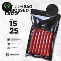 Gambar PLASTIK EMBOSSED VACUUM BAG VAKUM SEALER BAG VACUM EMBOS 9X14 HITAM - 18CM X 28CM dari SIBUNGKUS undefined 1 Tokopedia