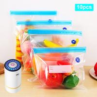 Gambar 10pcs Plastic Vacuum Bag Penyimpanan Makanan Polos Ziplock Reusable Food Grade Plastik Vakum Klip - 26 x 34cm dari CENRANA undefined 1 Tokopedia