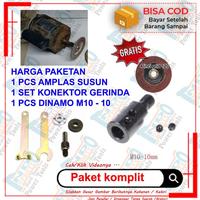 Gambar Part Adaptor Mesin Dinamo Pompa Air Ledeng Sumur Sanyo + Arbor Sambungan Bor Jadi Gerinda + Mata Amplas Susun Flapdisc Original dari TiansPedia undefined 1 Tokopedia