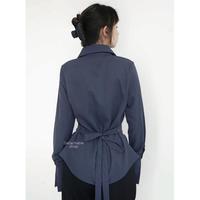 Gambar Kemeja Wanita Gracias Label - Yara Shirt - Slim Fitted Shirt - Kemeja Kerja Wanita Polos - Bahan Katun Semi Wool - Lengan Panjang - Adjustable Waist - Office Siren dari Devyna Larasati undefined 5 Tokopedia