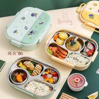 Gambar [ New ] Bu Baby & Kids Character Stainless 316 304 Lunch Box | Tempat Makan Anak Stainless 304 316 Karakter - dino 304 dari Kiyymarkett undefined 4 Tokopedia