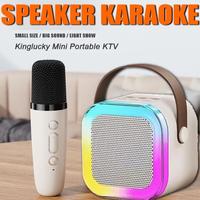 Gambar NEW Speaker Karaoke 2 Mikrofon Speaker Bluetooth Mini Portabel dengan Efek Pengubah Suara dan Lampu LED for Karaoke/Party/Speaker Bluetooth Karaoke 2 Mic Set Speaker karoke Stereo Amplifier Party Wireless Mini Speaker 3D With Microphone - K12-PINK1MIC dari CV berkah sentosa jaya undefined 5 Tokopedia