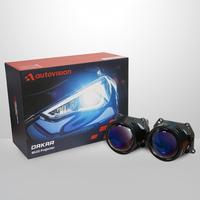 Gambar Paket Lampu LED Projector Autovision DAKAR Carbon 3" Blue Candy Lens 125W BiLED Headlamp 1 Colors White 6000K 3 Inch 125 Watt LED Projie Head Lamp Universal Bi-LED 1 Warna Cahaya Putih Right Hand Drive RHD + Shroud Exiga LED 3.0 - White Cree LED Angel Eye dari HS VARIASI Car Accessories undefined 1 Tokopedia