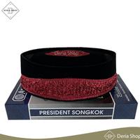 Gambar Peci / Songkok / Kopiah Kharisma AWANG AC Tinggi 9 Hitam Dan Maroon - Maroon Merah, No 6 dari SINAR MAS STOR undefined 4 Tokopedia