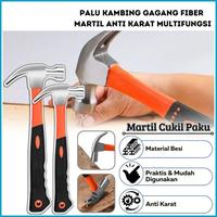 Gambar termurah ] Palu Kambing Martil Gagang Fiber Anti Slip / Alat Pertukangan Bangunan Penghancur Tembok Pencabut Paku / Cungkil Model Handle Bergerigi / Claw Hammer Peralatan Tangan Perlengkapan Perkakas Bahan Besi Anti Karat Super Kokoh Multifungsi - 0.5KG dari sinarmas abadi01 undefined 1 Tokopedia