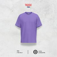 Gambar kaos polos anak laki laki perempuan lengan pendek 2 bahan katun combed premium - Magenta, S dari nyokkaos undefined 4 Tokopedia