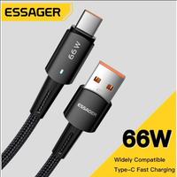 Gambar Essager Sunset Kabel Charger USB To Type C Cable Fast Charging 66W - Black - 2M dari Essager Official Shop undefined 1 Tokopedia