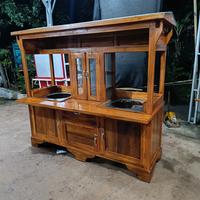 Gambar gerobak mie ayam bakso kayu jati - kayu mahoni, 150x80x180 dari gerobak angkringan riyan undefined 3 Tokopedia