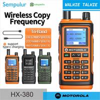 Gambar HX-380 Radio HT 10 Watt Handy Talky Tri-Band 999 Kanal Baterai Besar Tampilan Warna Layar LED 1.77 Inci Charge Cepat Type-C dari storesempulur undefined 1 Tokopedia