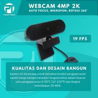 Gambar Webcam PROFFTECH 4MP 2K QHD Wide Angle Mic - 4 Megapixel Kamera Camera Web Cam External Eksternal HD Microphone Mikrofon Rotasi Rotate 4Megapixel Laptop Komputer Computer PC dari GENESISCOM undefined 4 Tokopedia