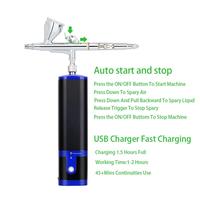 Gambar Mini Air Cordless Nail Airbrush Machine Paint Gun Makeup Airbrush dari kasembava undefined 3 Tokopedia