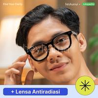 Gambar heykama - Bundling Frame Kacamata Najio + Lensa Blueray - Black, Mata Normal dari HeykamaOfficial undefined 3 Tokopedia
