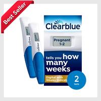 Gambar Test pack Clearblue | Clearblue early | Clearblue Digital pregnancy test with Weeks Indicator| The Only Test That Tells You How Many Weeks, 2 Digital Tests| Test Pack Kehamilan dari Libertyyyy undefined 1 Tokopedia