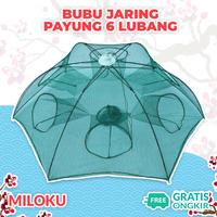 Gambar Miloku Perangkap Bubu Payung 6 Lubang Alat Jaring Pancing Jala Ikan Udang Kepiting Lele Lobster Sungai Laut Danau Fish Trap Net dari CALANDA2 undefined 3 Tokopedia