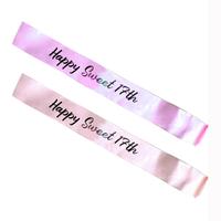 Gambar Selempang Happy Sweet Seventeen Birthday Sash Ulang Tahun ke 17 - Rosegold dari Eva Luvgreen undefined 1 Tokopedia