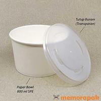 Gambar Paper Bowl/Mangkok Kertas 800 Ml Spe + Tutup Murah dari Warung Bundaa undefined 4 Tokopedia