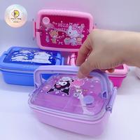 Gambar Lunch Box Sekat Set Sendok Garpu Kotak Makan Tempat Bekal Anak Handle - Merah Muda dari Daijiro shop undefined 1 Tokopedia