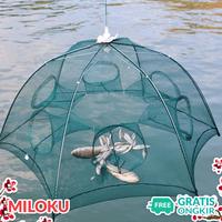 Gambar Miloku Perangkap Bubu Payung 6 Lubang Alat Jaring Pancing Jala Ikan Udang Kepiting Lele Lobster Sungai Laut Danau Fish Trap Net dari CALANDA2 undefined 4 Tokopedia