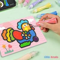 Gambar Diy Sand Painting Set / Mewarnai Pasir Prakarya Mainan Edukasi Sticker - Animal, Packing Plastik dari rizkystore993 undefined 1 Tokopedia